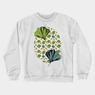 Ginkgo Leaves Under Water Crewneck Sweatshirt